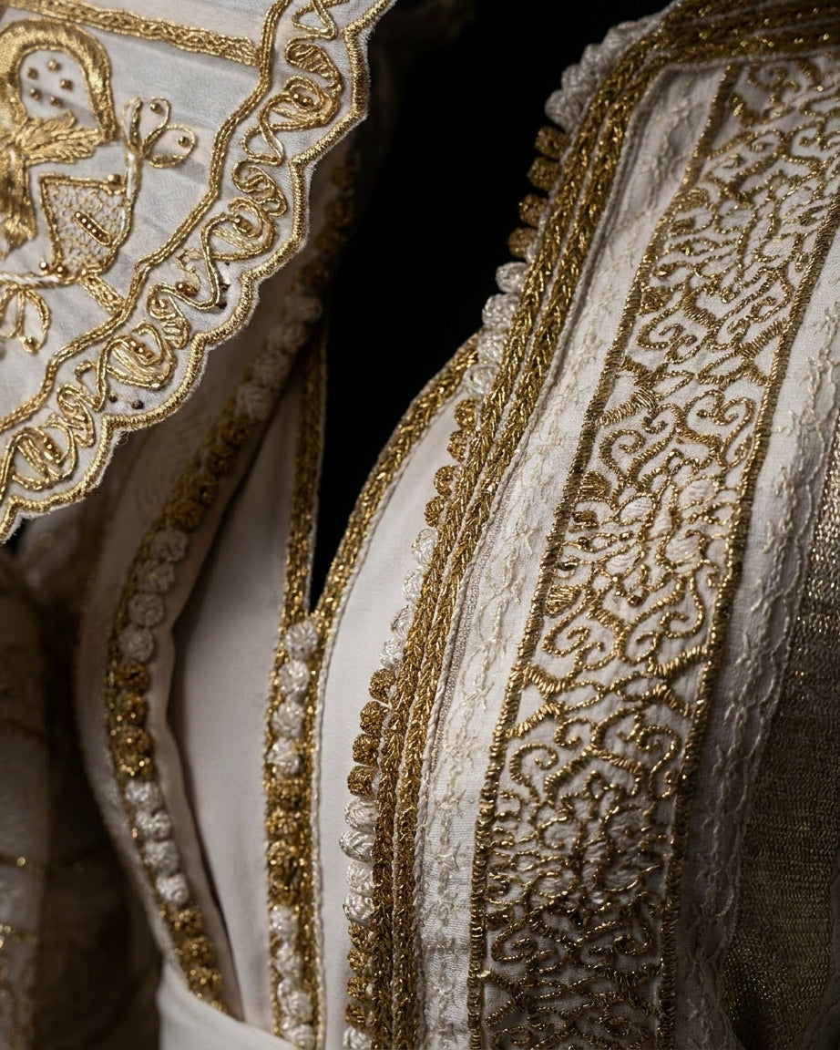 Caftan Paris — détail des broderies